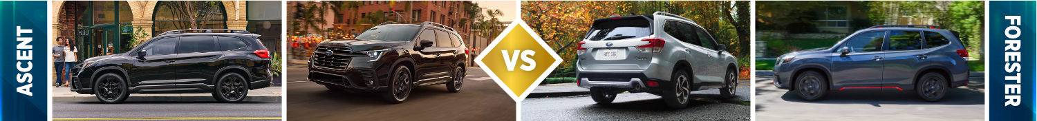 2024 Subaru Ascent vs 2024 Subaru Forester Exterior 2024 Subaru Ascent vs 2024 Subaru Forester Exterior