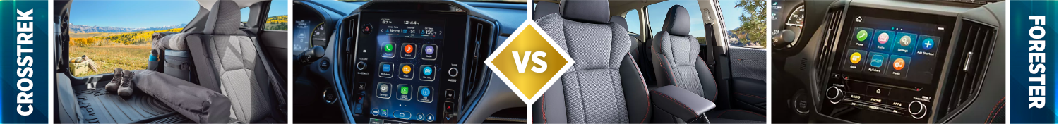 2024 Subaru Crosstrek vs 2024 Subaru Forester Interior 2024 Subaru Crosstrek vs 2024 Subaru Forester Interior