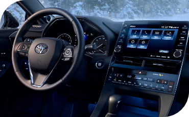 Closeup of the Toyota Avalon instrument cluster