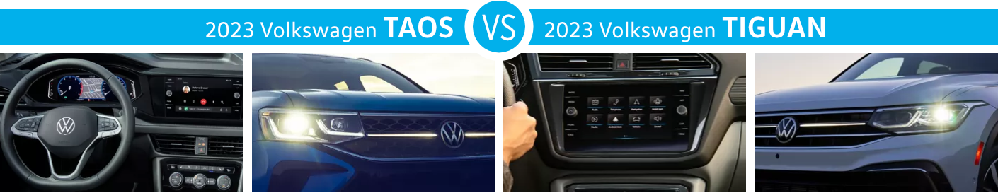 Compare the 2023 Volkswagen Taos and the 2023 Volkswagen Tiguan in OH