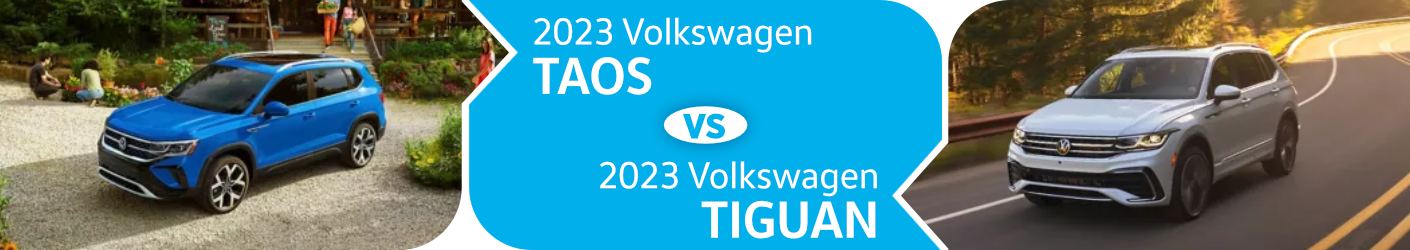 Compare the 2023 Volkswagen Taos and the 2023 Volkswagen Tiguan in OH
