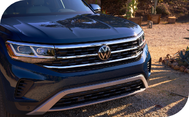 Closeup of the Volkswagen Atlas front end styling