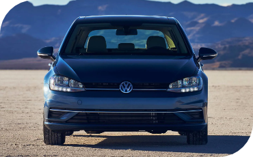 Closeup of the Volkswagen Golf front end styling