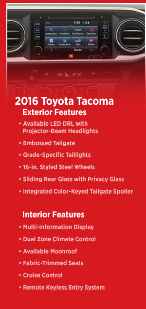 2016 Toyota Tacoma Model Features