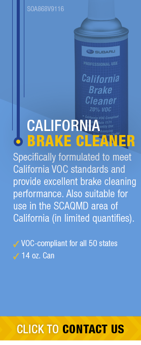 Subaru California Brake Cleaner