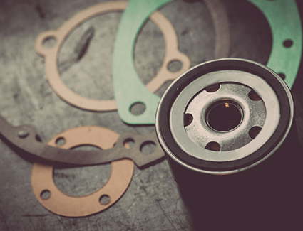 Oil filter with gaskets