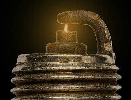 Spark plug with spark