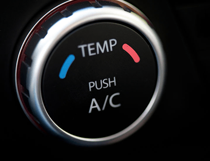 A/C control knob.