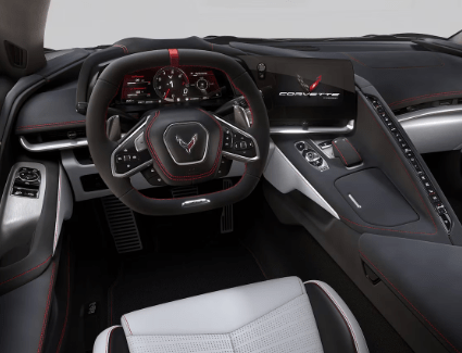 2023 Corvette 3LT Stingray Coupe 70th Anniversary Edition including a special Ceramic White interior with Red accents.