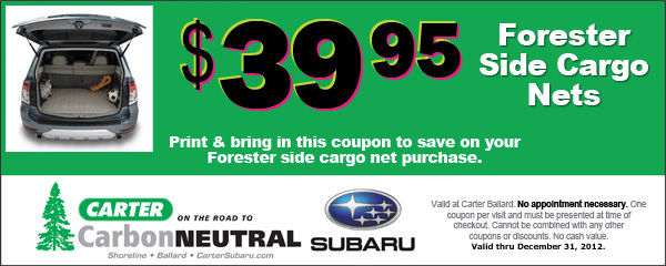 Subaru Cargo Nets Seattle Subaru Dealer Special