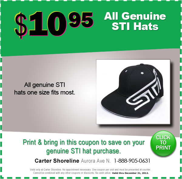Genuine Subaru STI Hat Seattle