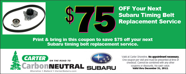 Seattle Subaru Timing Belt Replacement Special