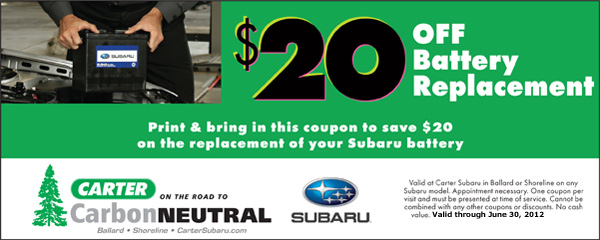 Seattle Subaru Battery Replacement Special