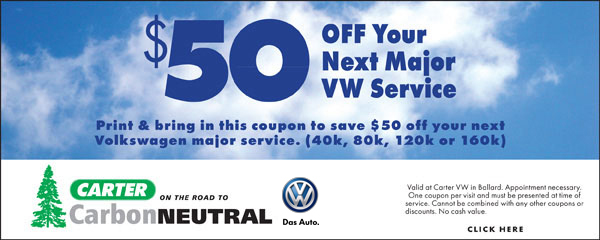 Carter Volkswagen Major Service Special Seattle