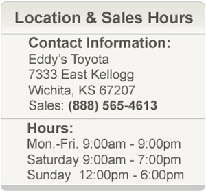 Eddy's Toyota Sales Hours & Directions Eddy's Toyota Sales Hours & Directions