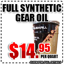 Subaru Extra-S Full Synthetic Gear Oil Parts Special serving Glendale, California