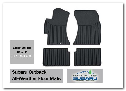 Sandy, subaru, all weather floor mats, outback, accessories, parts, specials