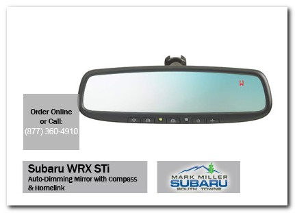 Sandy, subaru, auto-dimming mirror, compass, homelink, wrx / sti, accessories, parts, specials