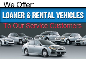 We offer loaner and rental vehicles to our service customers