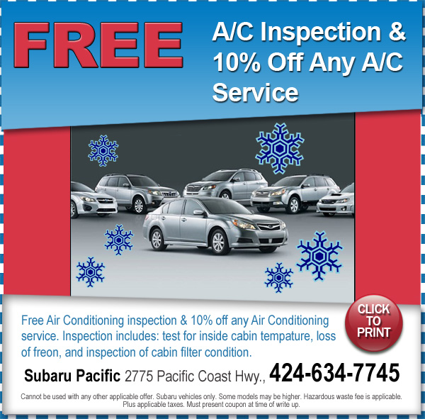 Subaru Air Conditioning Special Torrance California