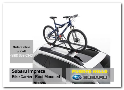 Medford, subaru, bike carrier, roof mounted, impreza, accessories, parts, specials