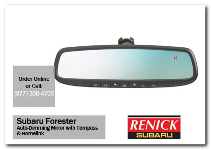 Los Angeles, subaru, auto-dimming mirror, compass, homelink, forester, accessories, parts, specials