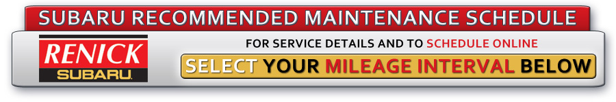 Subaru Service Recommended Maintenance Schedules