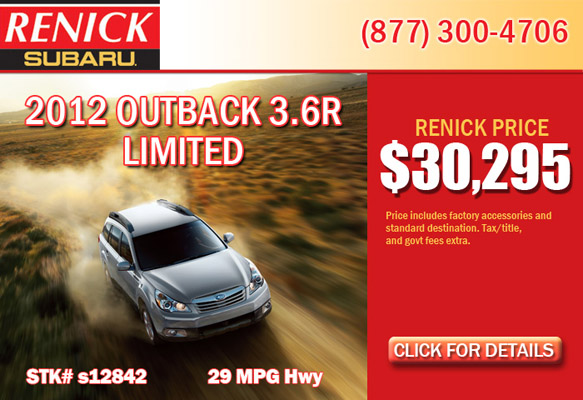 2012 Subaru Outback Special Los Angeles