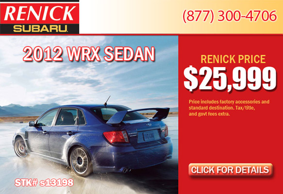 2012 Subaru WRX Sedan Special Los Angeles