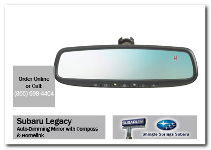 Sacramento, subaru, auto-dimming mirror, compass, homelink, legacy, accessories, parts, specials