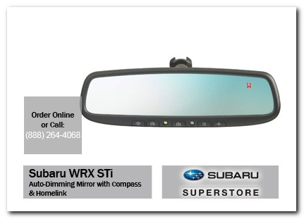 Chandler, subaru, auto-dimming mirror, compass, homelink, wrx / sti, accessories, parts, specials