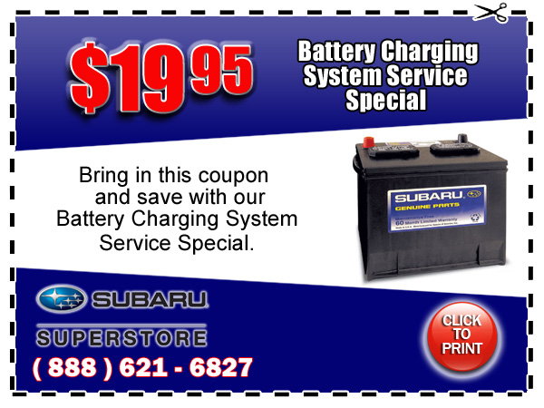 battery, charging system, subaru, service, specials, superstore, phoenix, scottsdale, tempe, mesa, chandler, arizona, az