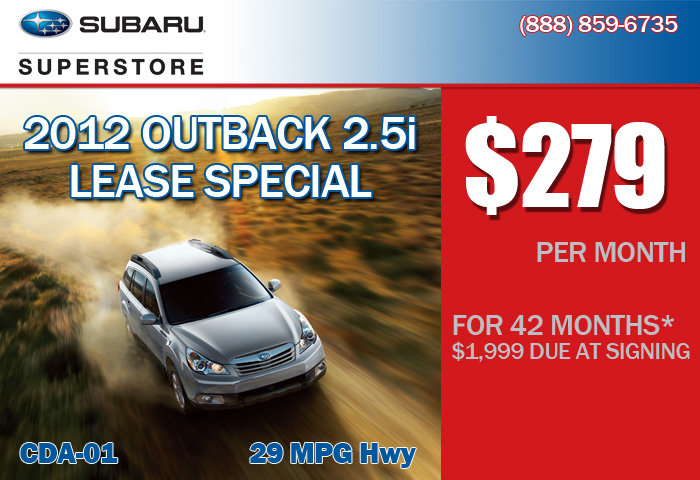2012 Subaru Outback Lease Special Phoenix, Arizona