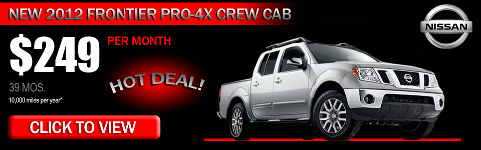 2012 Nissan Frontier PRO-4X Crew Cab Lease Special