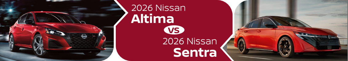 Nissan Altima vs Nissan Sentra Comparison information page.