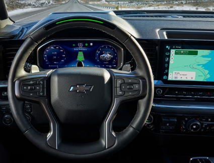 2026 Chevrolet Silverado interior cabin view.