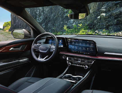 Driver's console area in the 2026 Chevrolet Traverse.