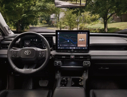 2026 Toyota Rav4 Hybrid front dash showing electronics
