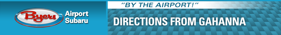 Directions from Gahanna banner image Directions from Lancaster