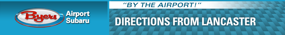 Directions from Lancaster banner image Directions from Lancaster
