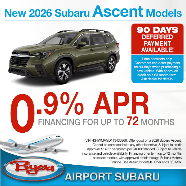 2026 Subaru Ascent finance offer clickable image