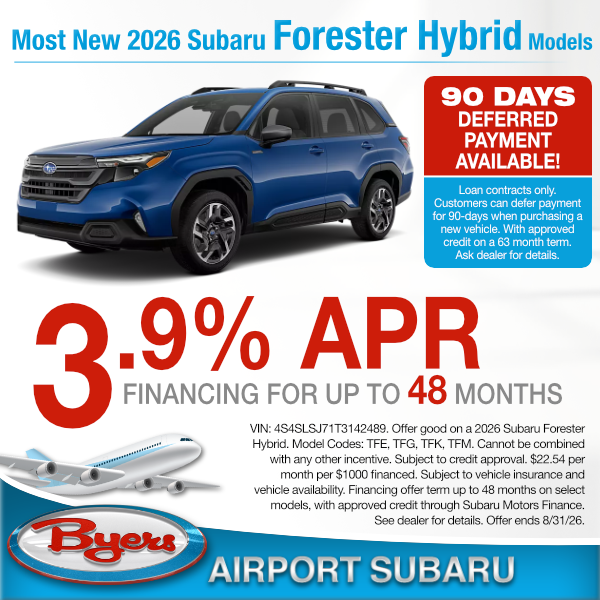 Most New 2026 Subaru Forester Hybrid Models purchase offer clickable image