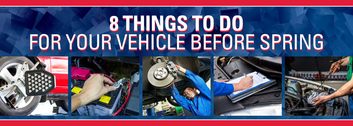 8 Ways to Get Your Vehicle Ready Spring banner image Spring maintenance services