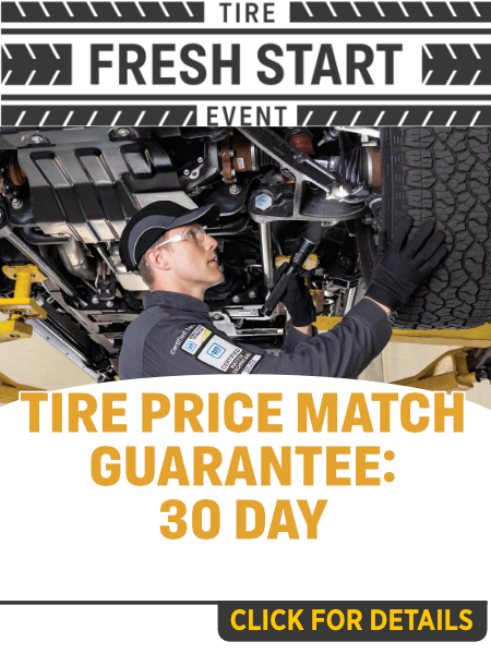 Price Match Guarantee on Tires offer clickable image