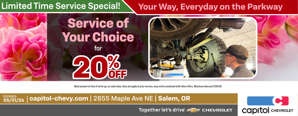 Service of Your Choice 20% off offer clickable image