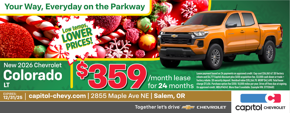 New 2026 Chevrolet Colorado LT $359/ month for 24 months