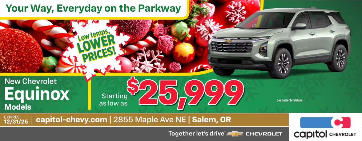 New Chevrolet Equinox Models Starting as low as $25,999