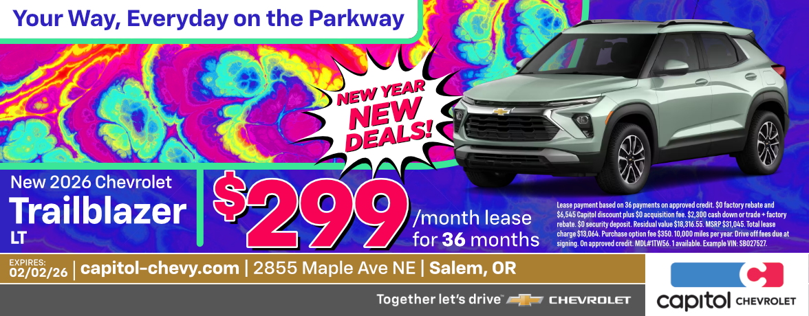 New 2025 Chevrolet Trailblazer LT $299/ month for 36 months