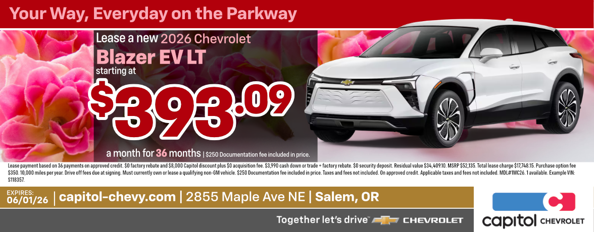 New 2026 Chevrolet Blazer EV LT special offer