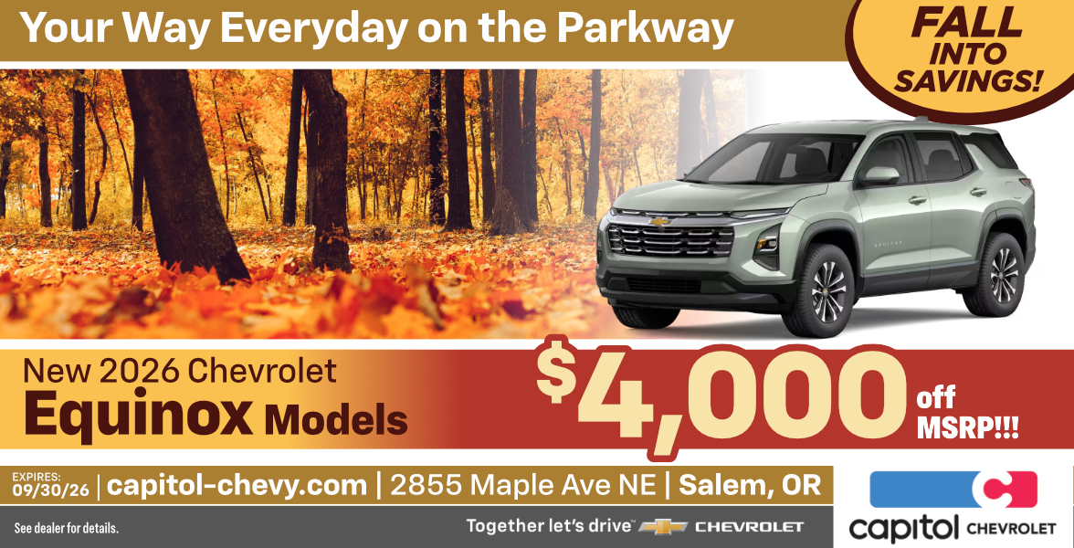 All New 2026 Chevrolet Equinox Models special savings offer